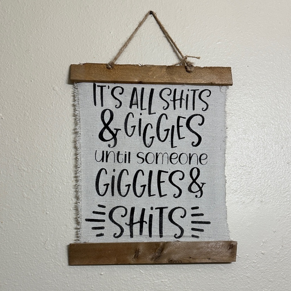 Rustic Brown and White Wall Hanging Decor